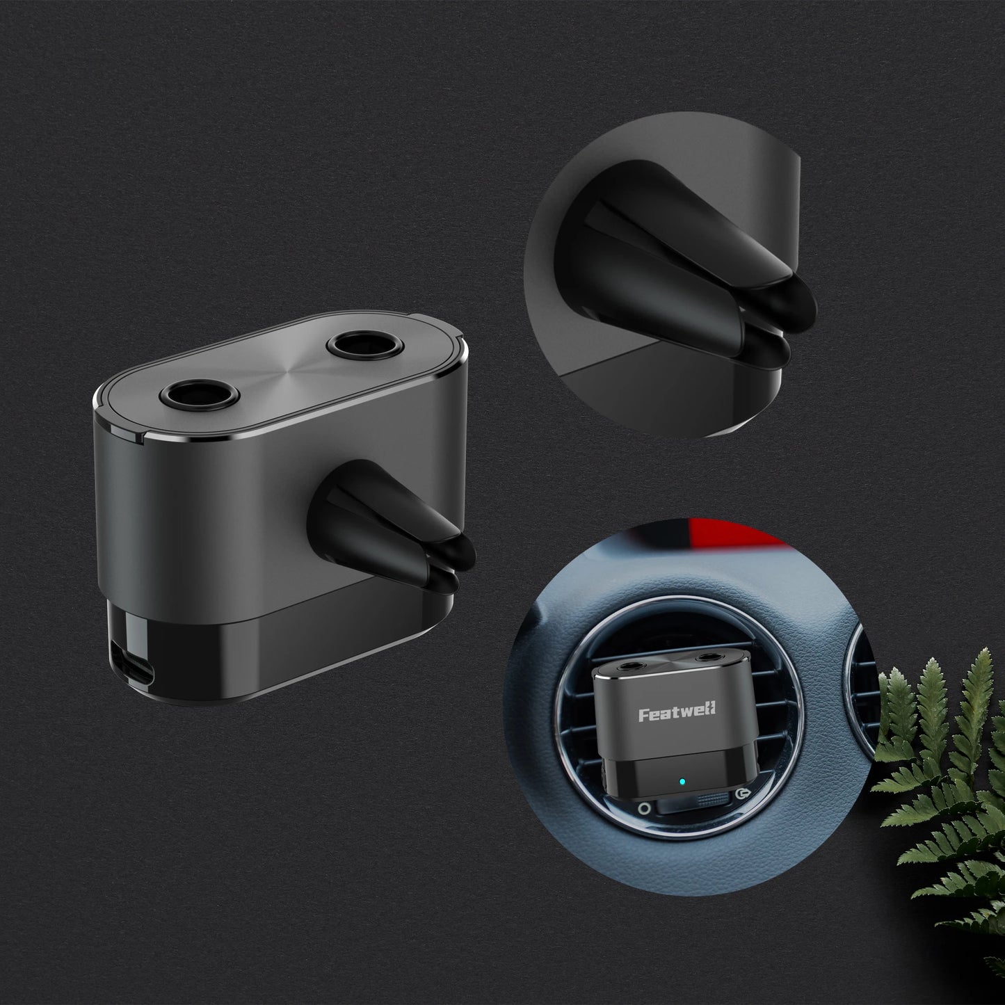 Smart Car Air Freshener with 10ml Natural French Perfume, Three Adjustable Modes Smart Car Aroma Diffuser, Car Diffuse